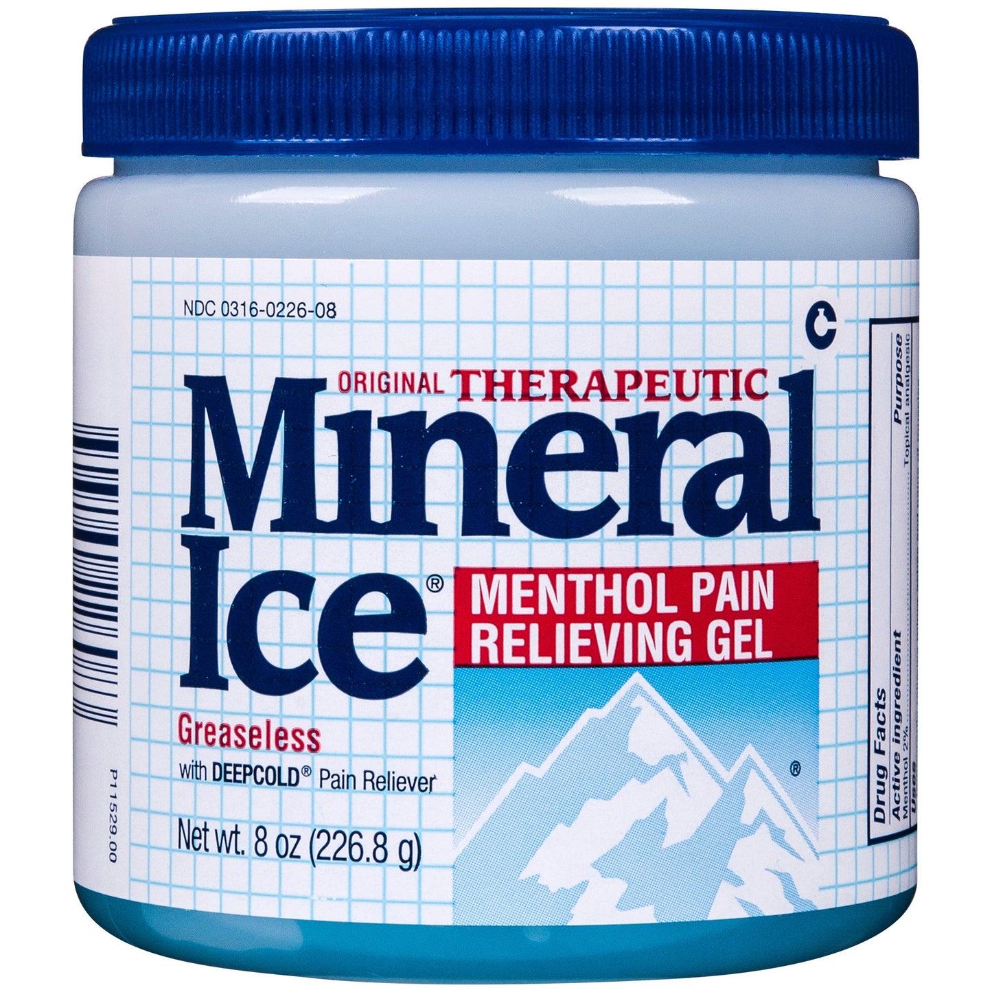 Mineral Ice Therapeutic Pain Relieving Gel, Cool Recover, Menthol 2%, 8 oz