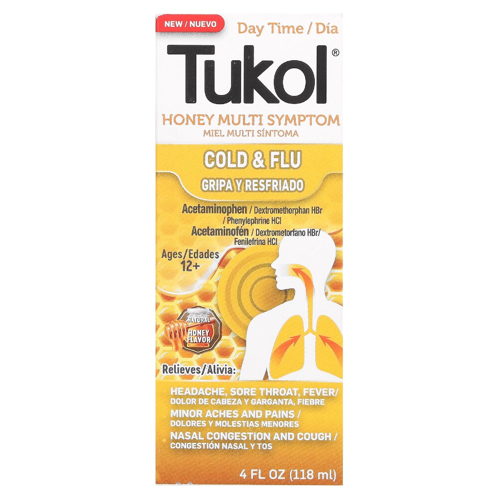 Tukol Day Time Multi Symptom Honey Cold & Flu 4 Oz Box