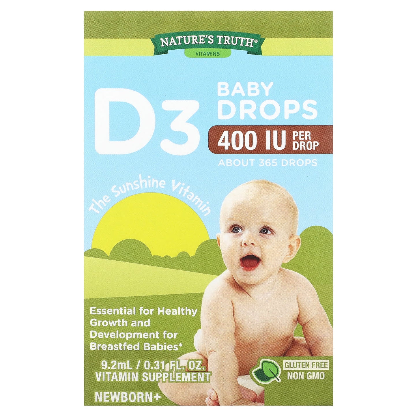 Nature's Truth Vitamin Baby Drops 400 Iu Vitamin D3 0.31 Fl Oz
