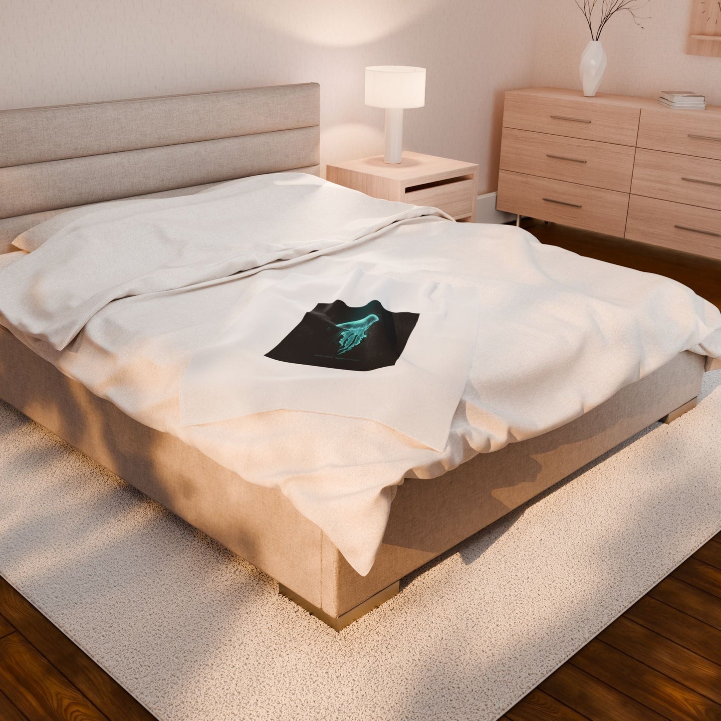 Bioluminescent Jellyfish Blanket | Neon Deep Sea Aesthetic