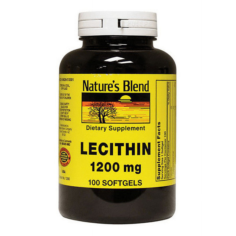 Nature's Blend Lecithin, 1200 Mg Capsules 100 Ct