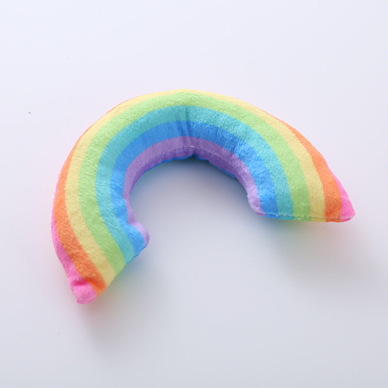 Pet Supplies Cat Toy Rainbow Bridge Pillow with Catnip and Cat Mint