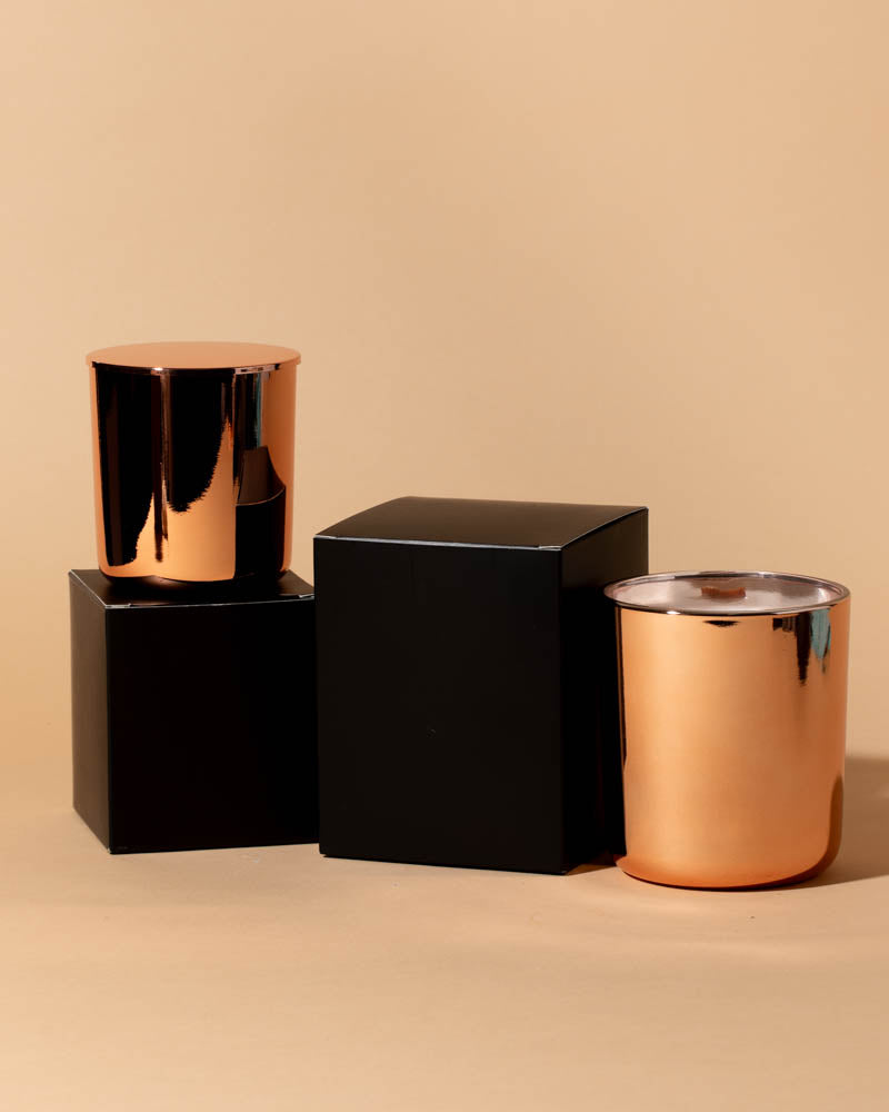soft touch candle box - black