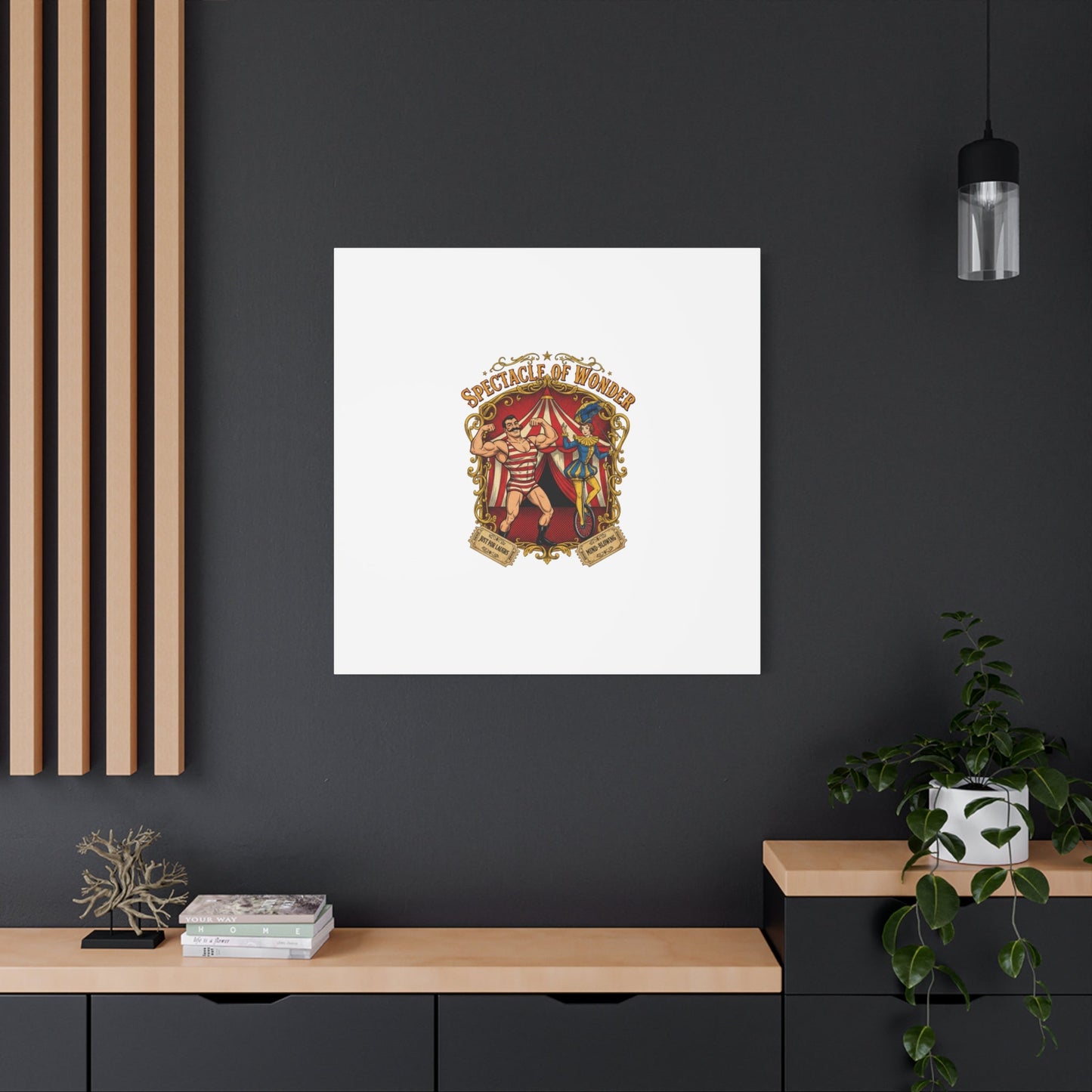 Spectacle of Wonder Circus Art Print, Canvas | Vintage Carnival Design