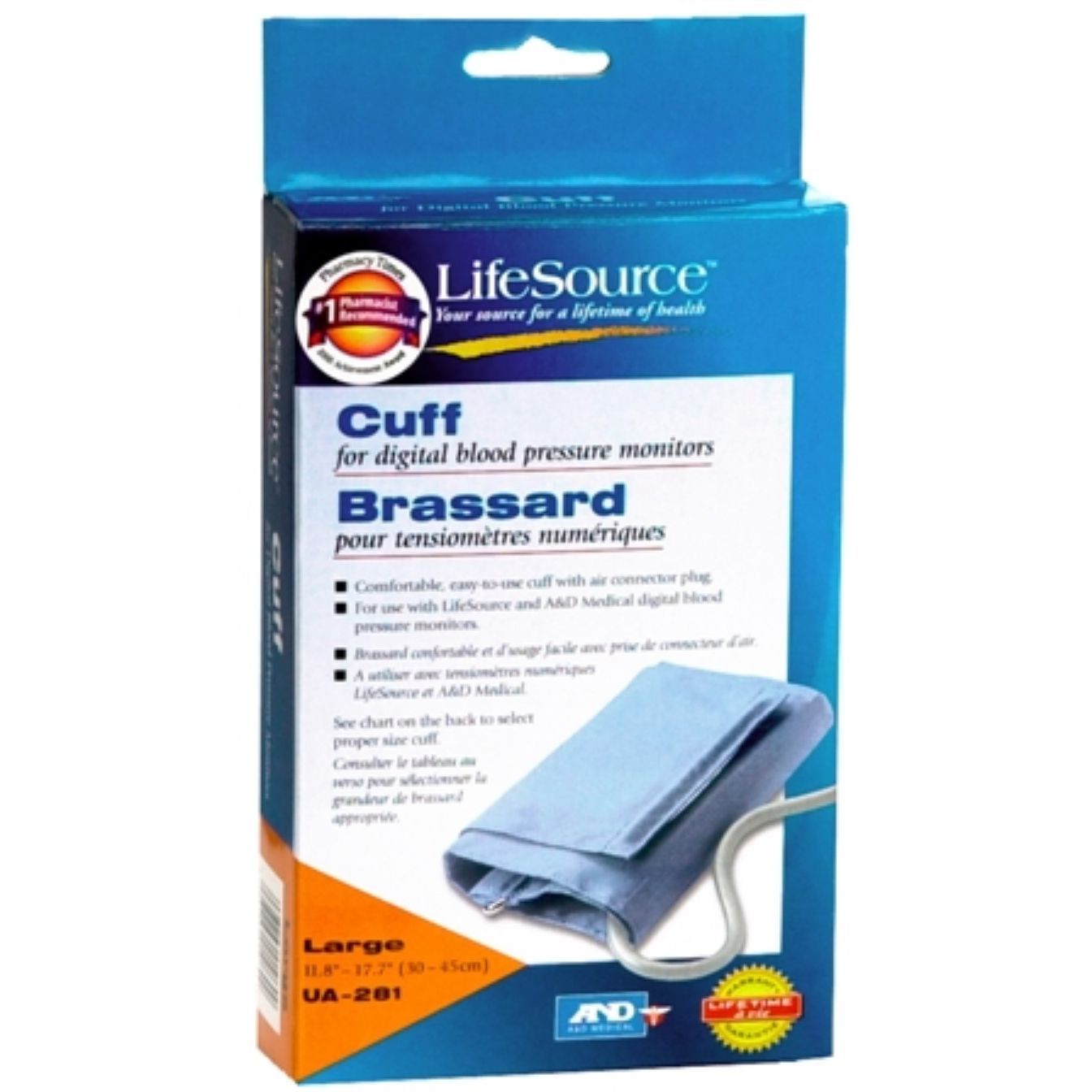 LifeSource Digital Blood Pressure Cuff Large UA-281