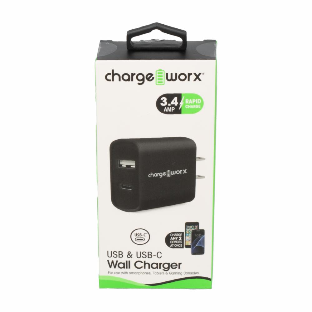 ChargeWorx Dual Wall Chg Blk