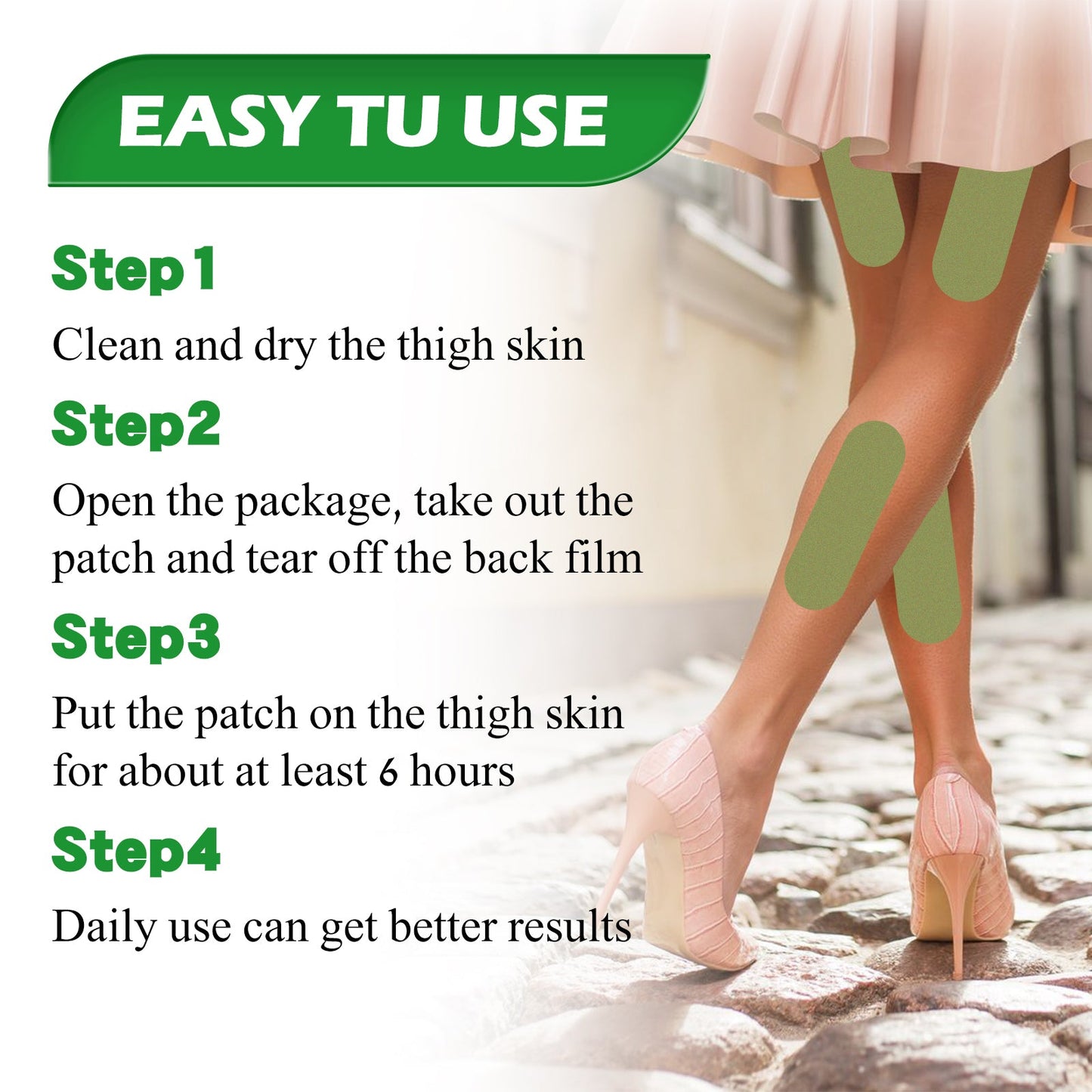 Moxa Leg Lift Paste, Tight Leg Fat, Anti-Orange Peel Shape Lazy People To Create Beautiful Slim Legs
