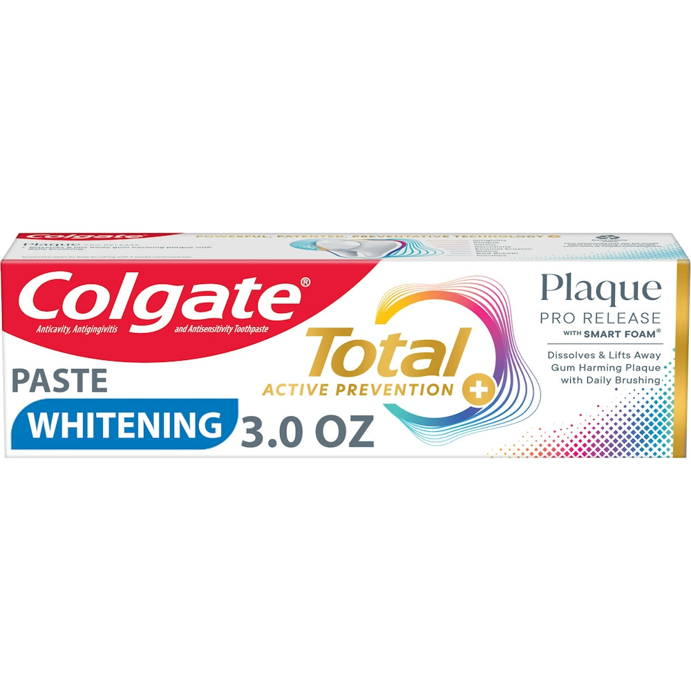 Colgate Total Whitening Pro Release Plaque Toothpaste, 3 .0 OZ