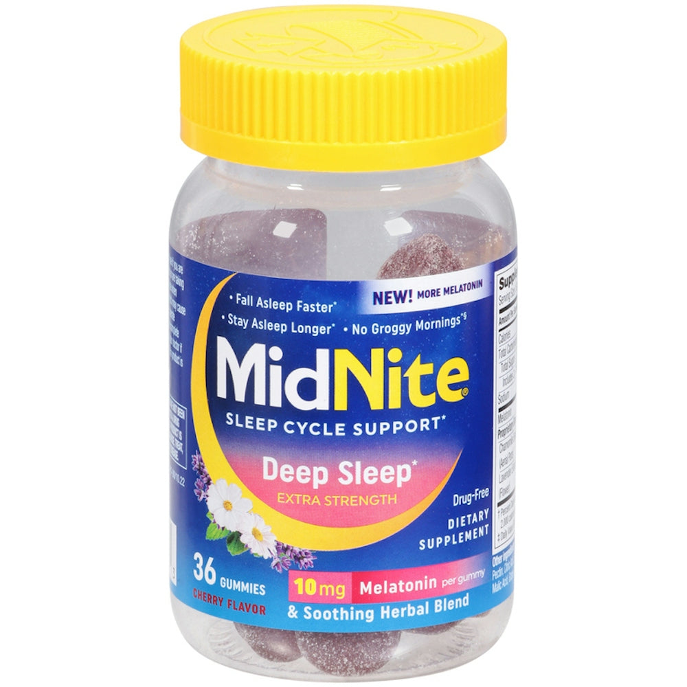 MidNite Deep Salep Extra Strength Melatonin 10Mg Gummies 36Ct