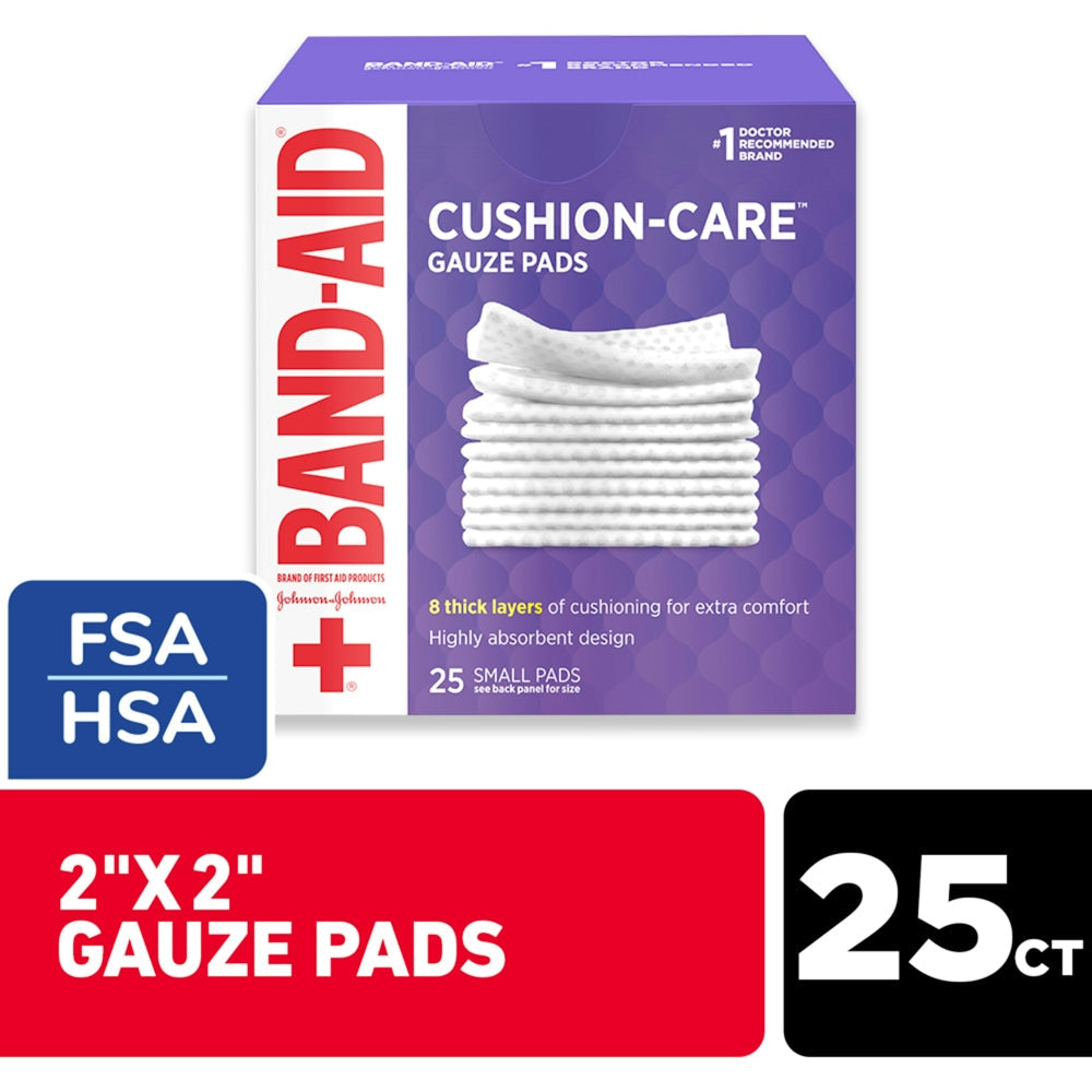 Band-Aid Cushion Care Small Gauze Pads 25 Ea Box