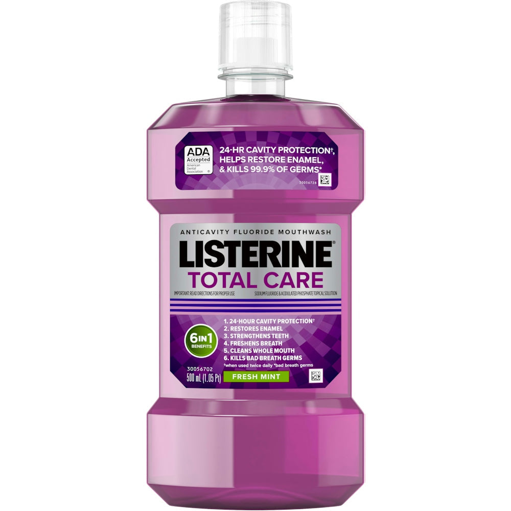 Listerine Total Care Anticavity Mouthwash Fresh Mint, 16.9 Oz