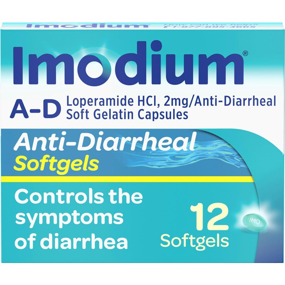Imodium Anti Diarrheal Softgels 12 Ct