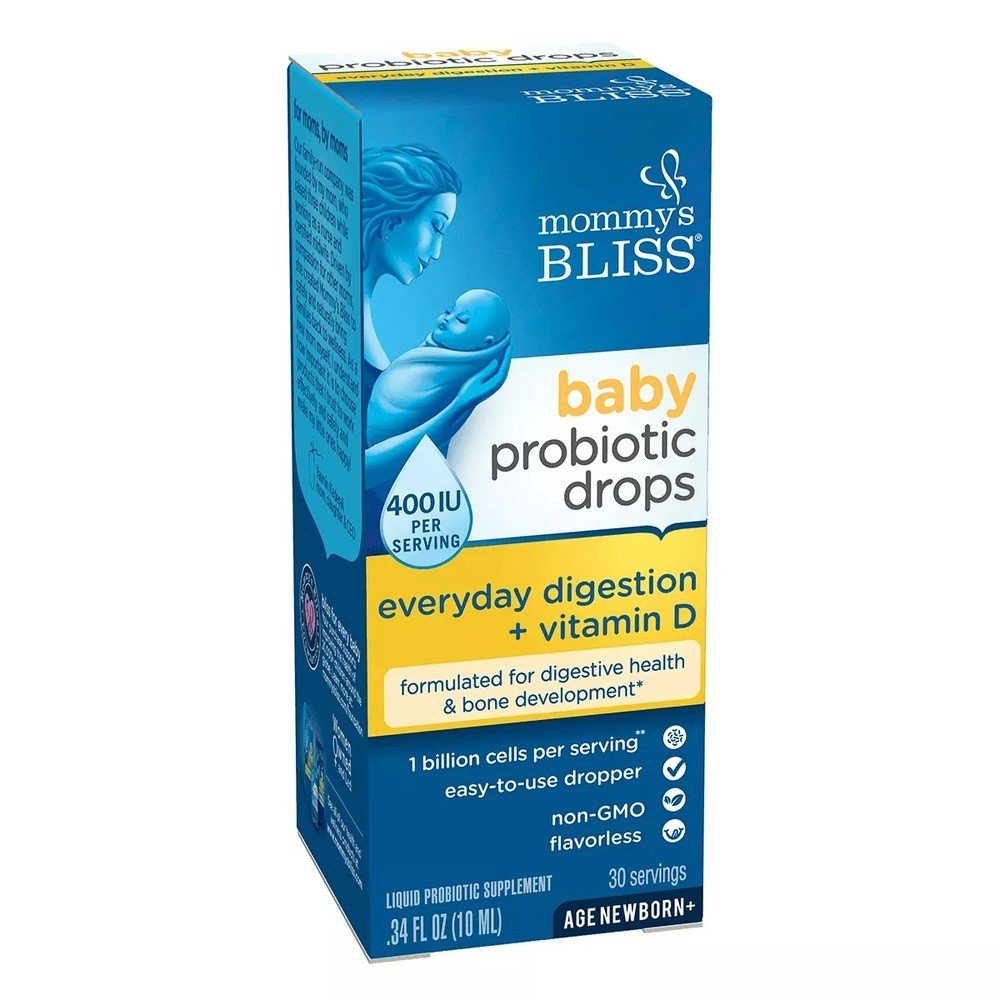 Mommy's Bliss Baby Probiotic Drops Plus Vitamin D – 0.34 Fl Oz