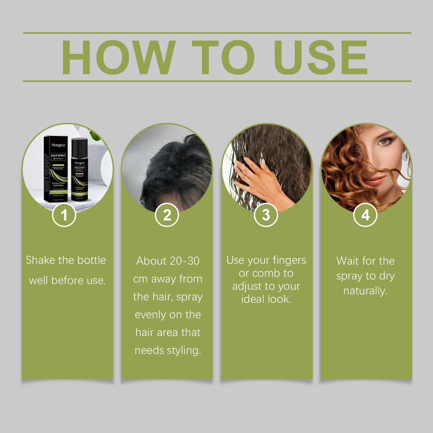 Hair Styling Spray, Light Styling Nourishes Hair, Creates Curls, Braids And Fluffy Hairspray