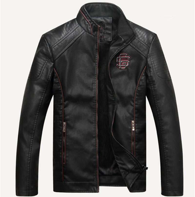 Casual non-iron processing leather clothing