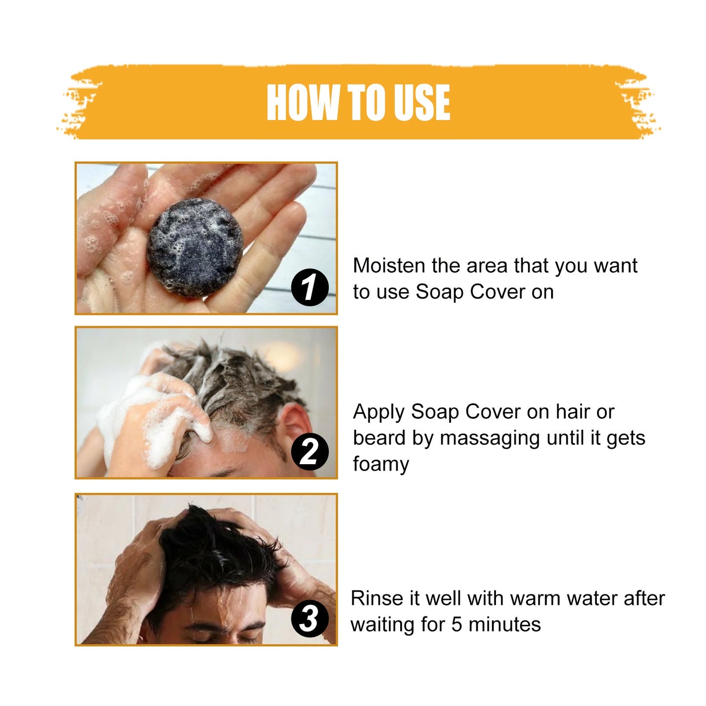 Men's Shampoo Clean Hair Nourishing Nourishing Black Shiny Hair Care Men's Shampoo Soap