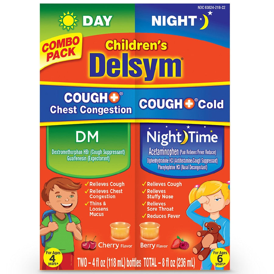 Delsym Children's Cough Day & Night Liquid 4+4 Oz Value Pack