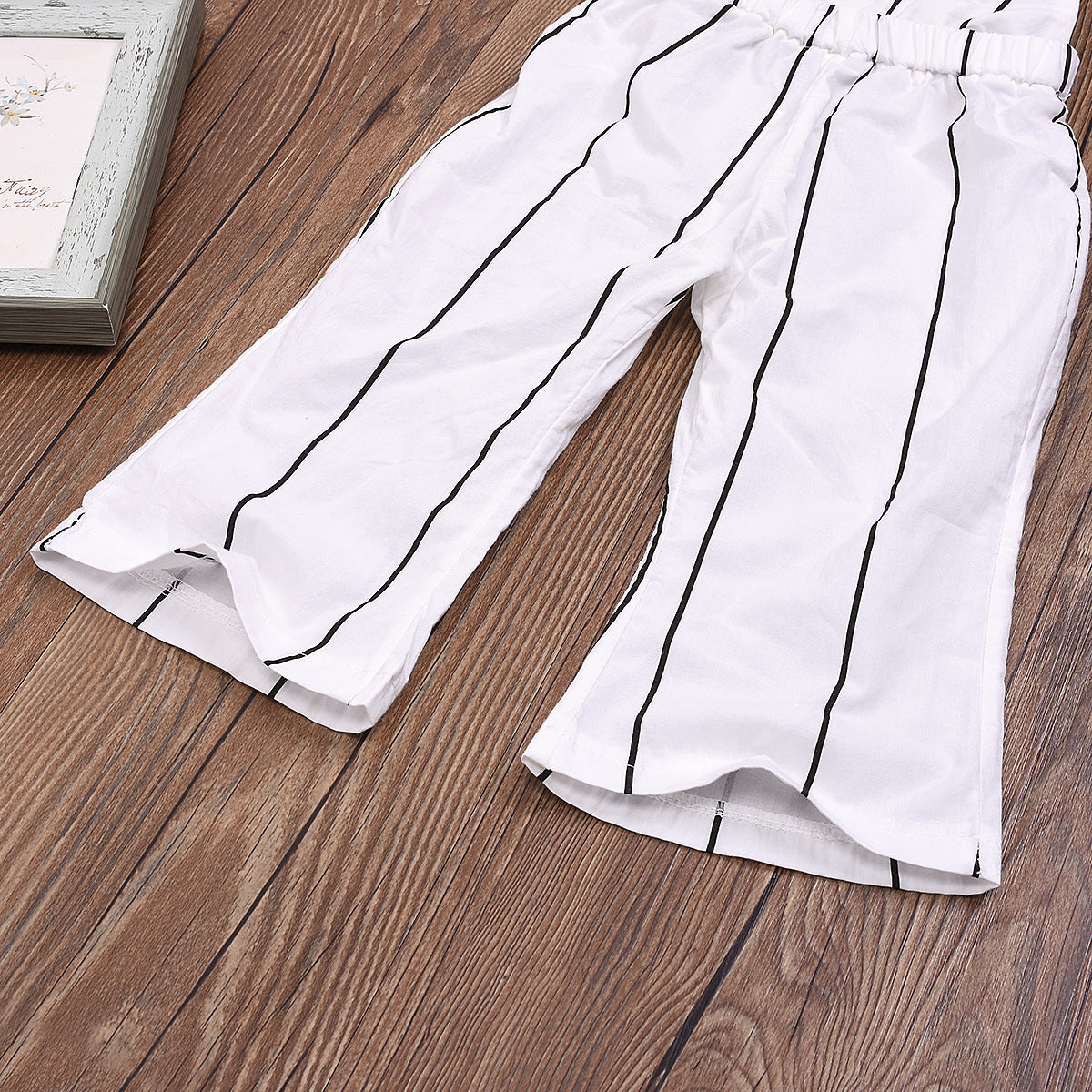 Children's Striped Bib Double-strap One-piece Pants
