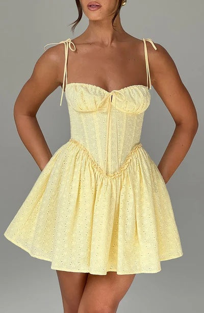 Y2g European And American Ins Summer Sexy Slim Fit Dress Hot Girl Backless