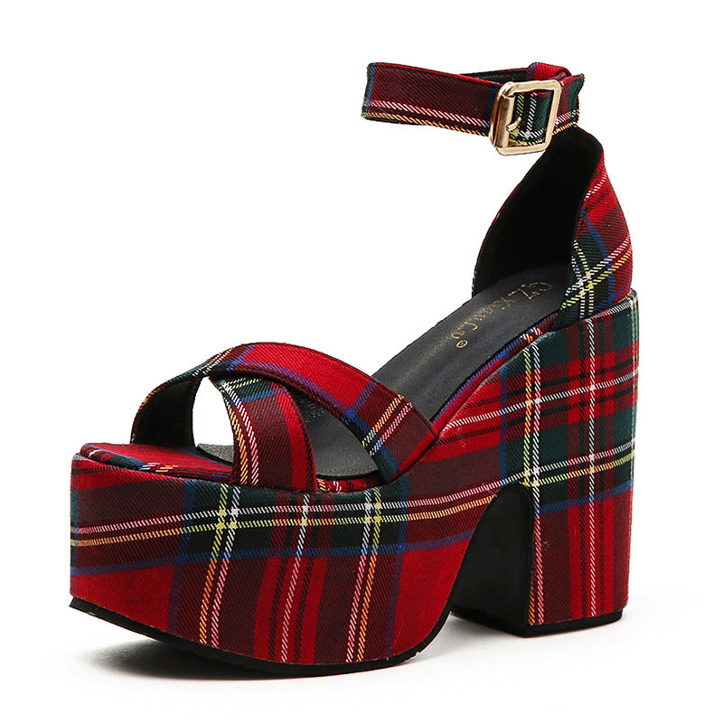 New Women Shoes Thick High Heeled Platform