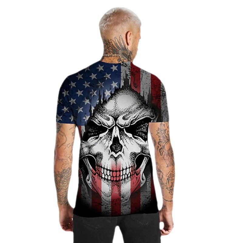 3D Printing Men's Breathable Crew Neck Short Sleeves