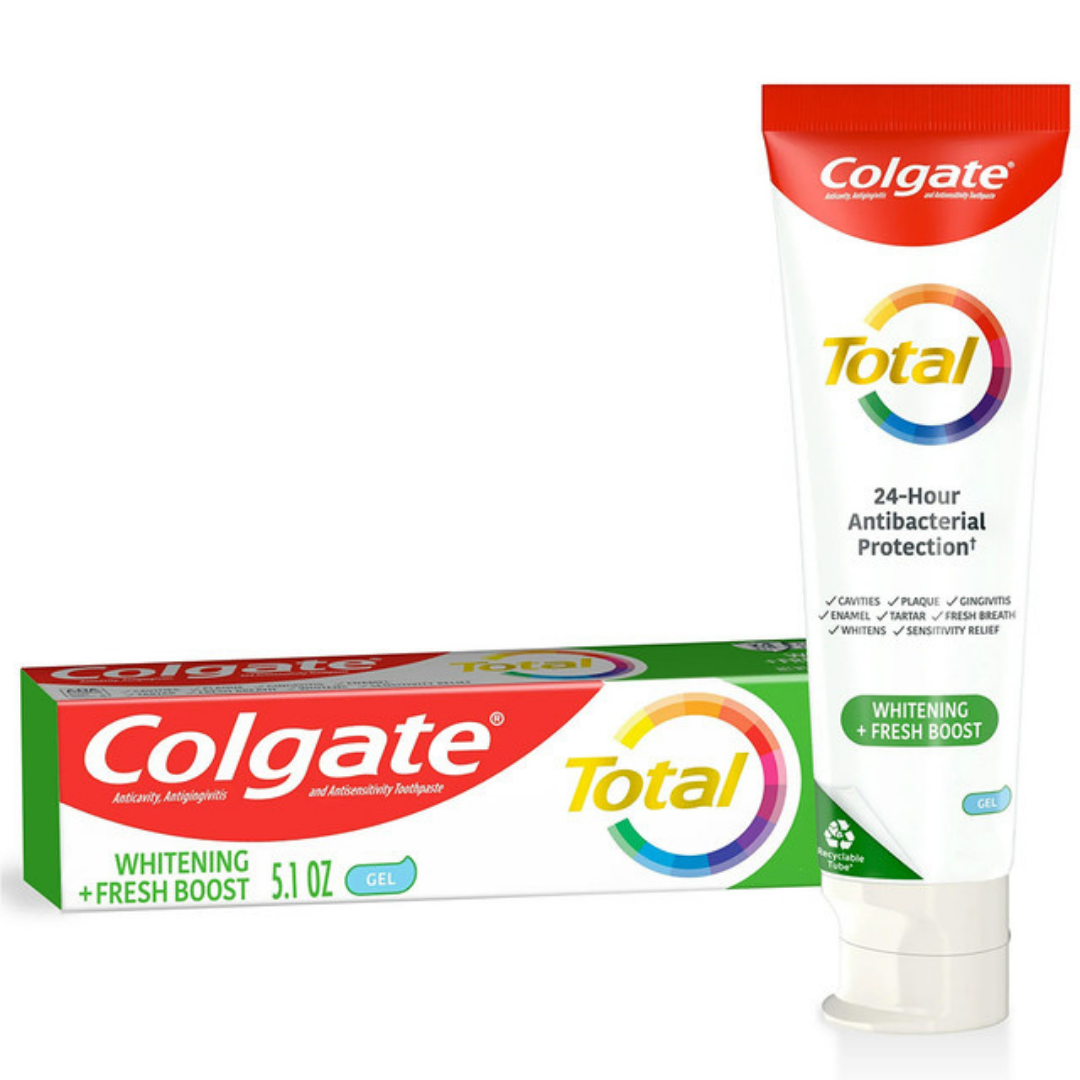 Colgate Total Whitening + Fresh Boost Gel Toothpaste (5.1oz)