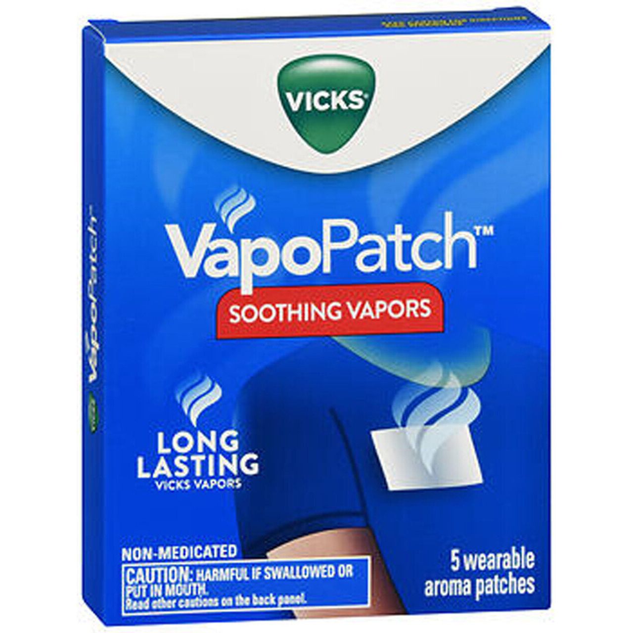 Vicks VapoPatch Non Medicated Soothing Vapors Wearable Aroma Patches 5Ea