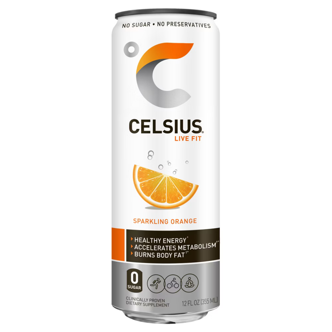 Celsius Orange Sparkling Fitness Drink (12 oz)