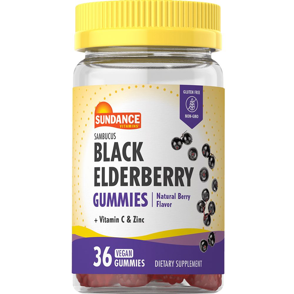 Nature's Truth Sundance, Vitamins Black Elderberry Vegan Gummies Natural Berry Flavor