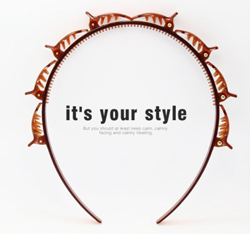 Black Braider Hair Clip Burst Pin Hairdo Bring Hair Hoop Multi-storey Wisp Air Weave Head Hoop Styling Tool
