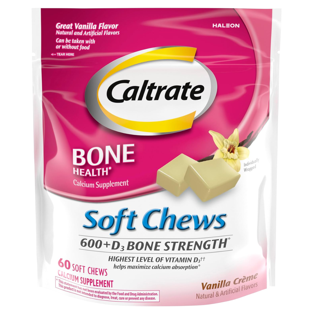 Caltrate Chews Calcium & Vitamin D Chewables – Vanilla (60 count)