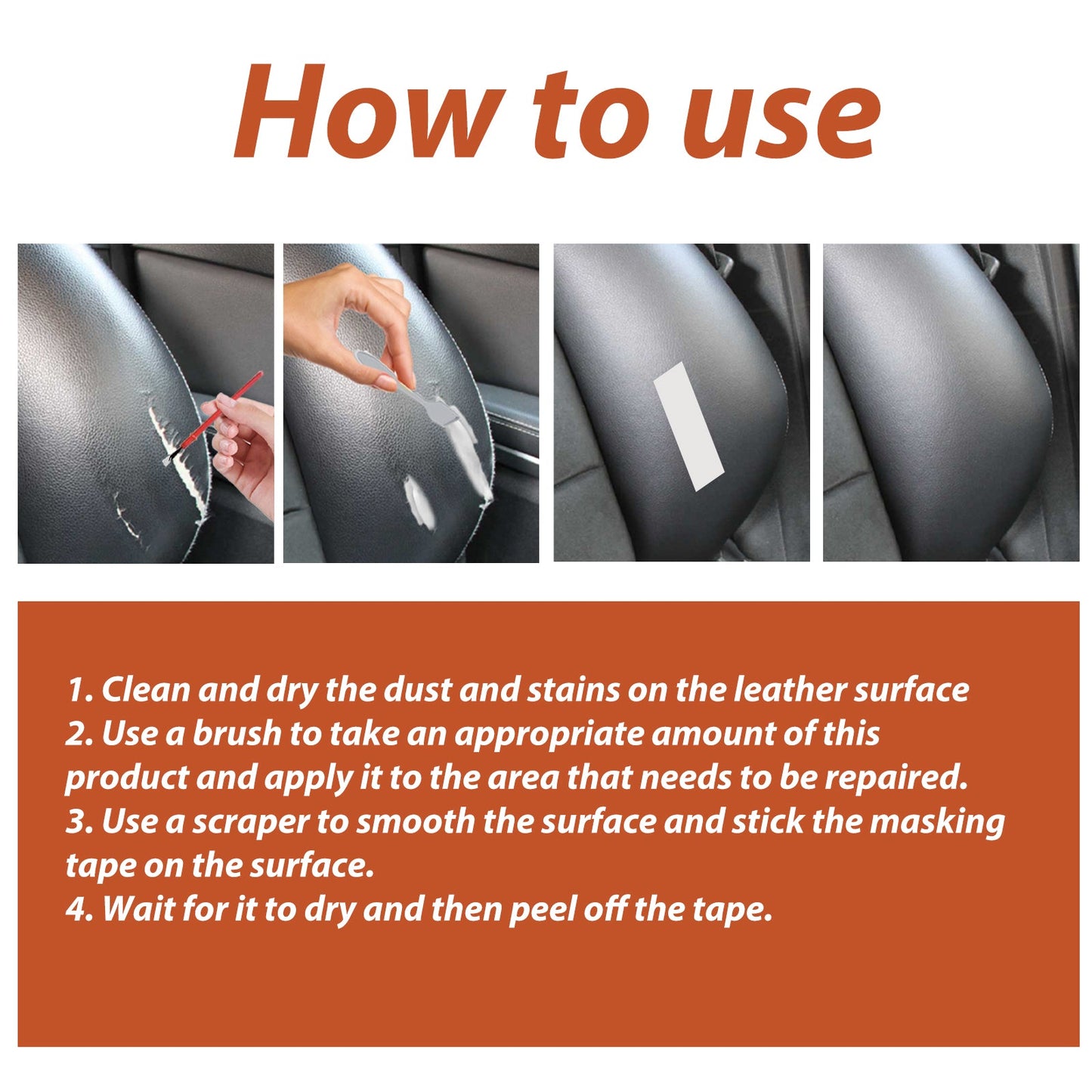 Leather Filling Cream, Car Seat Leather Sofa Leather Bag Leather Shoes Leather Clothing Care Cream