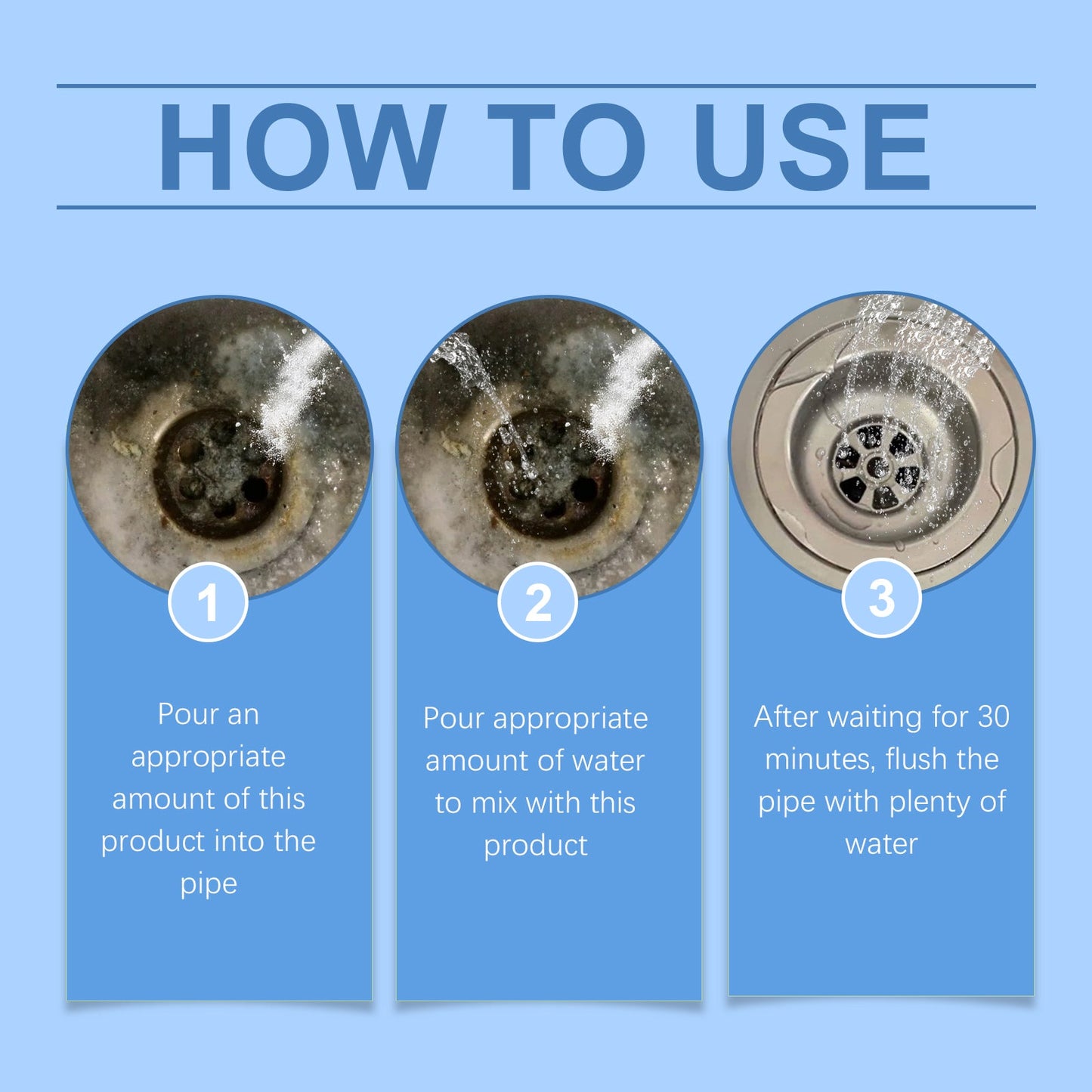 Pipe Dredge Cleaning Agent, Kitchen Toilet Sewer Clogged Dredge Drainage Pipe Clean And Decontaminate