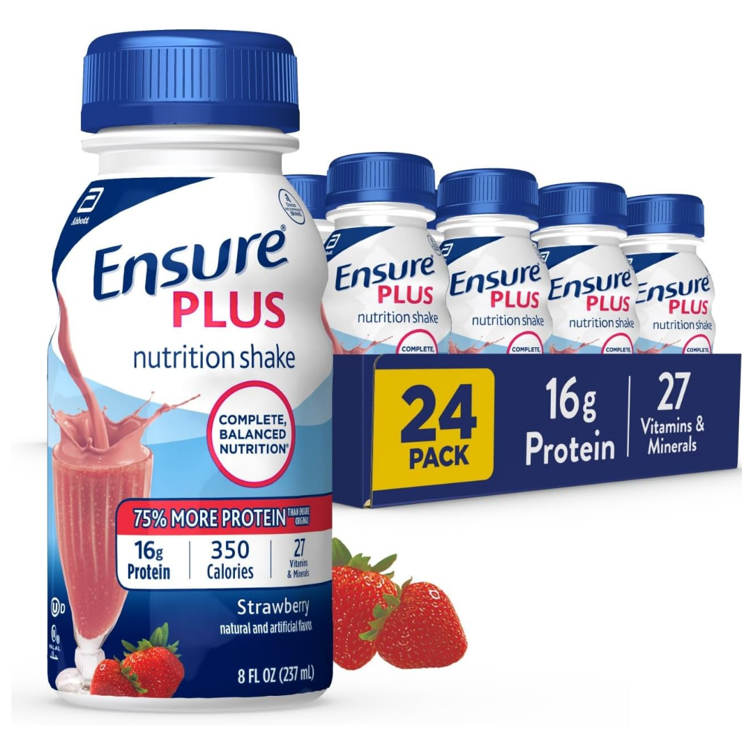Ensure Nutrition Shake Strawberry Flavor 8 oz Bottles (24 pack)