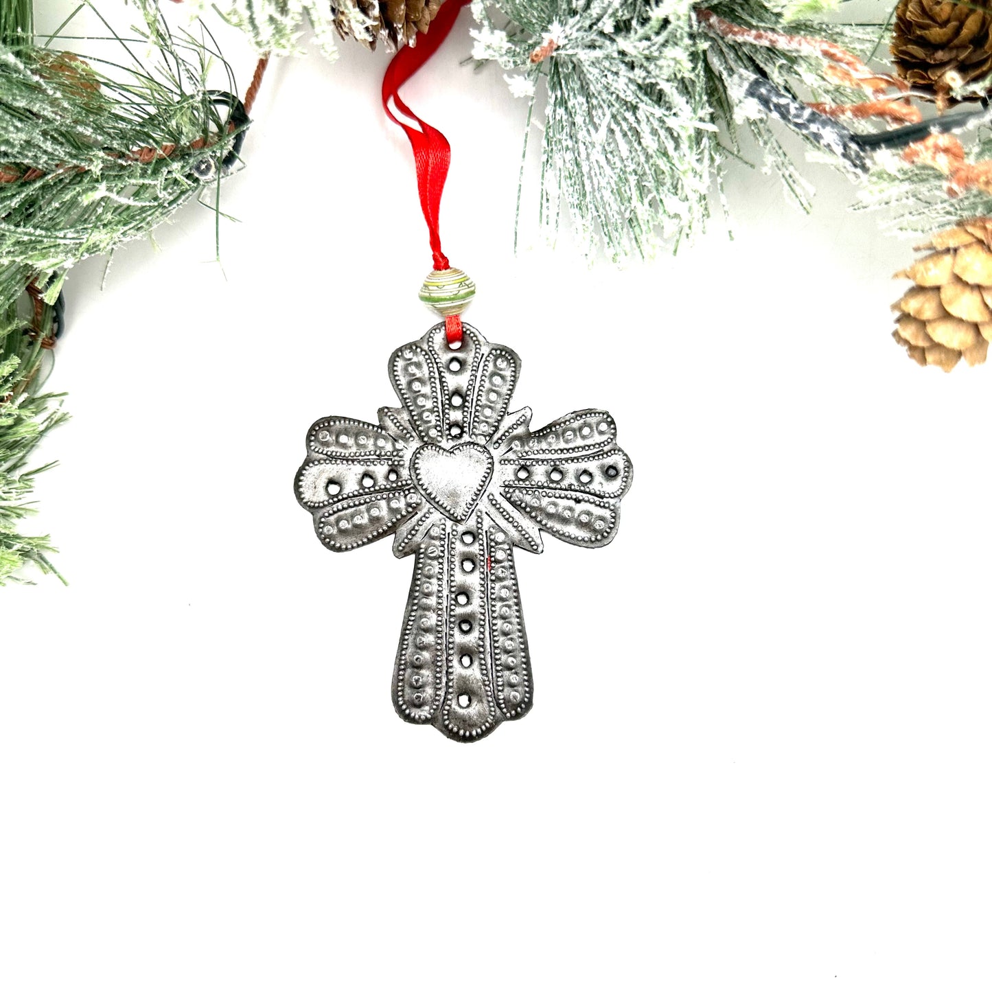 Heart Cross Ornament