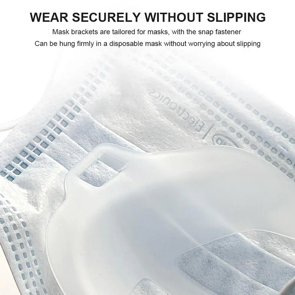 3D Mouth Mask Support Breathing Assist Help Mask Inner Cushion Bracket Food Grade Silicone Mask Holder Breathable Valve