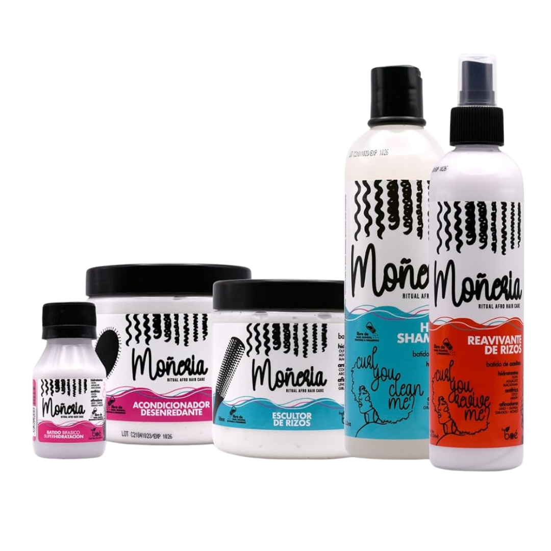 Monería Hair Care Kit (Shampoo, Leave‑In, Styling Cream, Mask) – 5 pcs