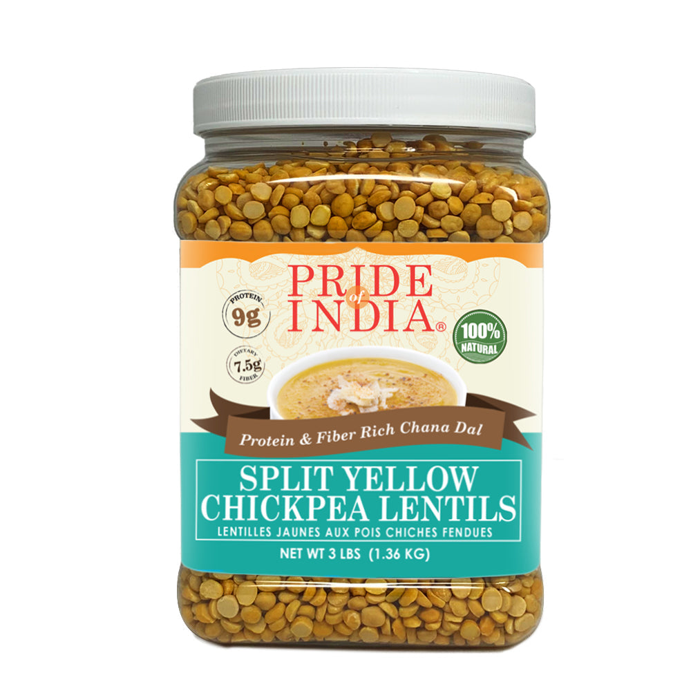 Indian Split Yellow Chickpea Lentils - Protein & Fiber Rich Chana Dal Jar