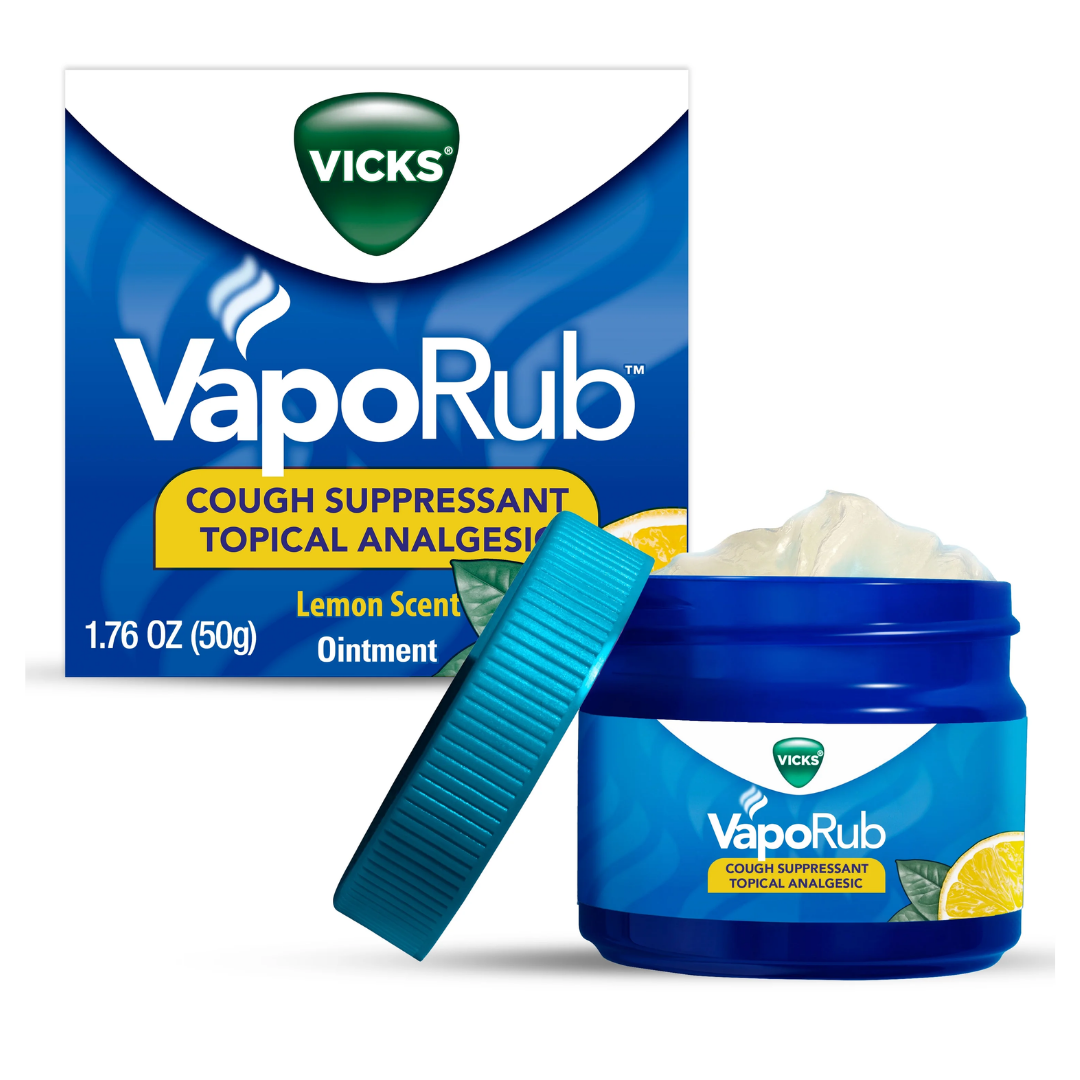 Vicks VapoRub Cough Suppressant Balm Lemon Scent (1.76 oz)