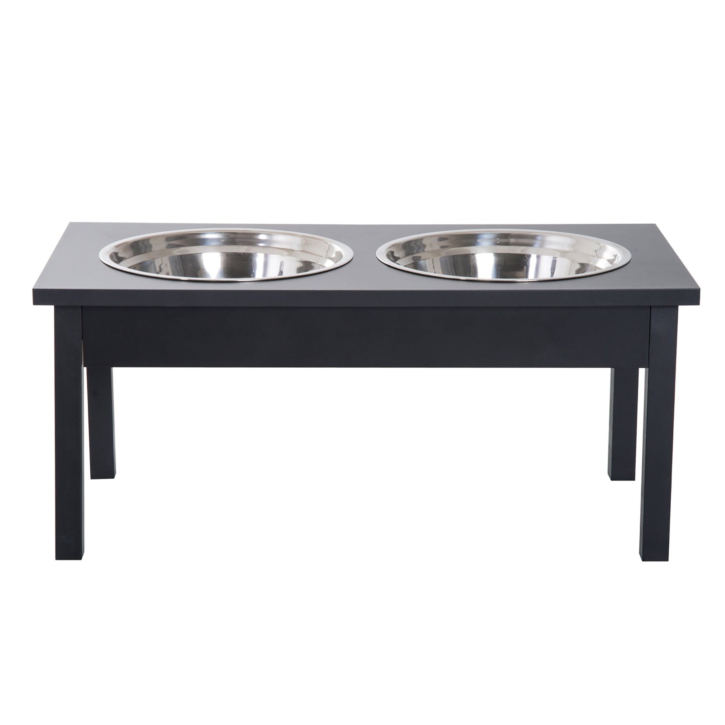 23" Wooden Heavy Duty Dog Food Bowls Pet Elevated Feeding Station