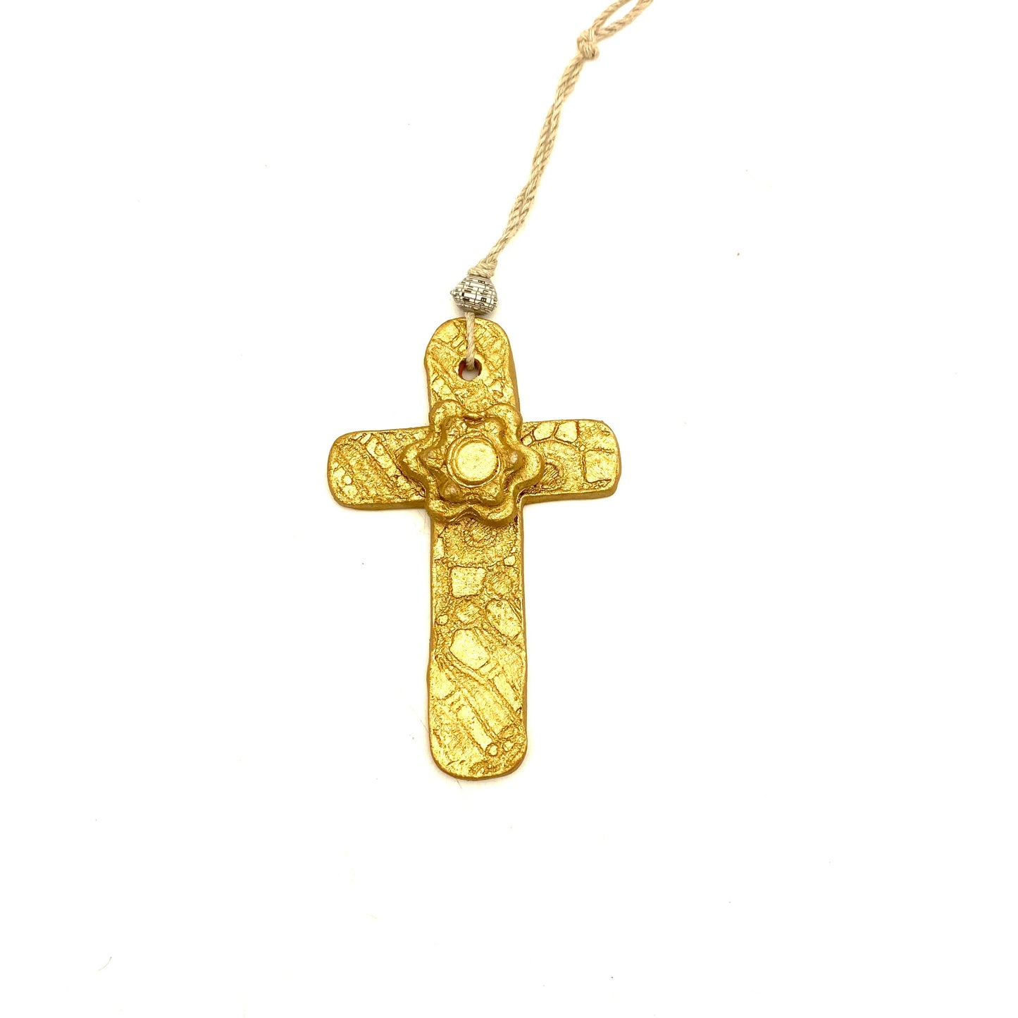 Small Floral Cross- Gold