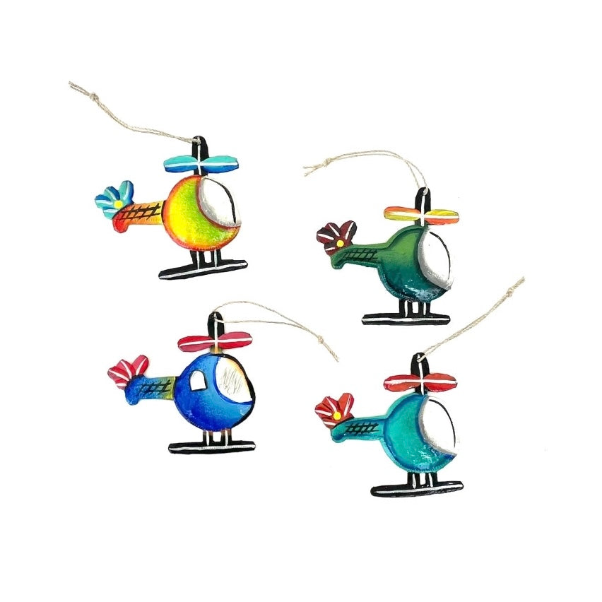 Helicopter Ornament (Sold Individually)