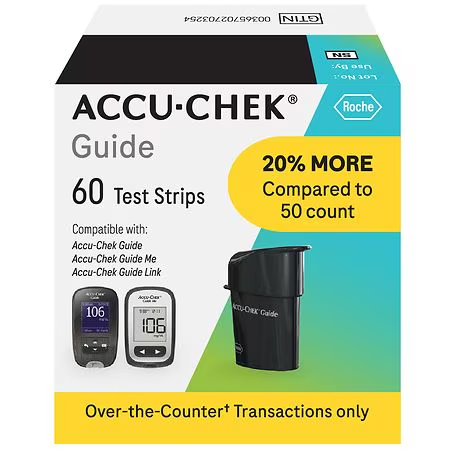 Accu-Chek Guide Test Strips 60 Ct Cash Only