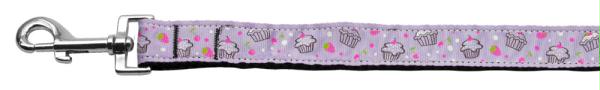 Mirage Pet Products 125-019 1006PR Cupcakes Nylon Ribbon Leash Purple