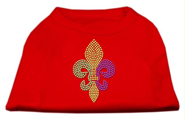 Mirage Pet Products 52-86 XLRD Mardi Gras Fleur De Lis Rhinestone Dog