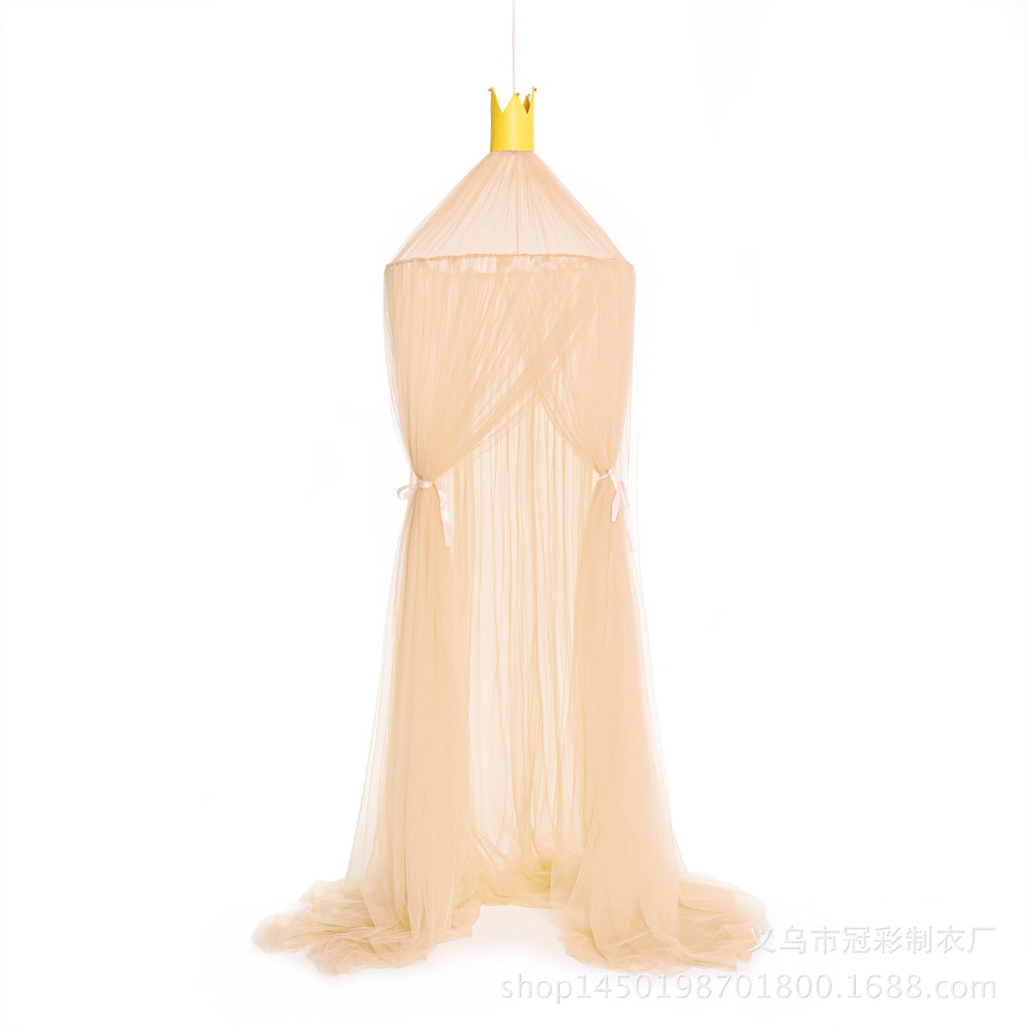 Children’s Room Round Top Baby Crib Mosquito Net, Trendy Summer Palace-Style Bed Canopy, Installation-Free Baby Mosquito Protection Cover