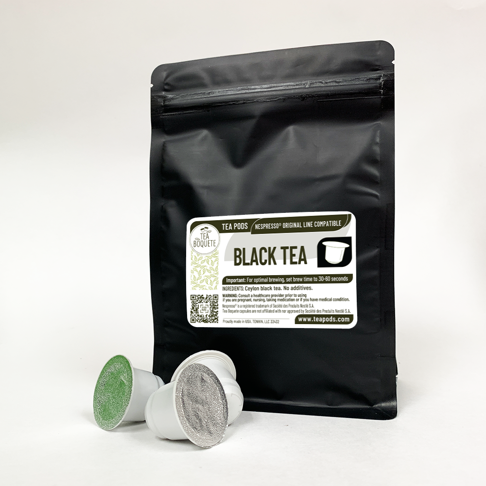 Black tea pods for Nespresso brewers OriginalLine compatible capsules
