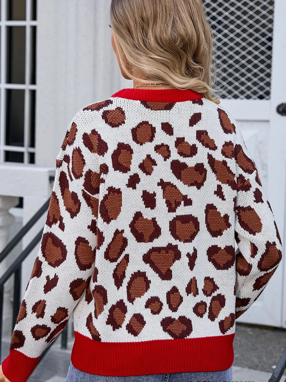Women's pullover flower plus size sweater