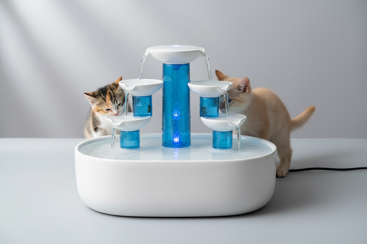 Chic gentle water fountain for pets plus more