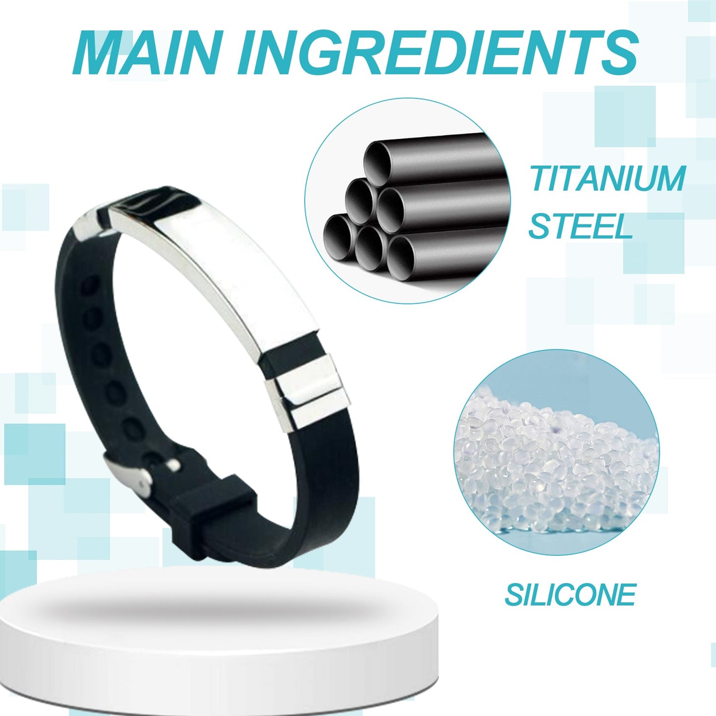Ion Bracelet, Firming Abdominal Thigh Fat Relief Dizziness Body Discomfort Care Bracelet